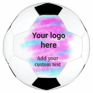 Ballon De Foot Simple rouge pi aquarelle ajoutez votre logo texte