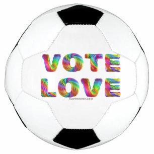 Ballon De Foot SlipperyJoe vote amour égalité fourrure de couleur