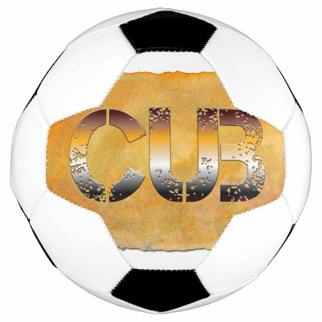 Ballon De Foot SlipperyJoe's petit ours mot orange-brun pro (Devant)