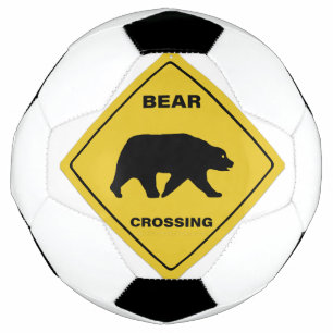 Ballon De Foot SlipperySignal de passage de l'ours de Joe silhoue
