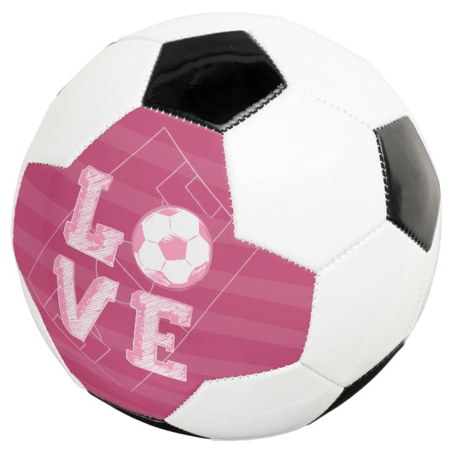 Ballon De Foot Soccer d'amour rose (3/4)