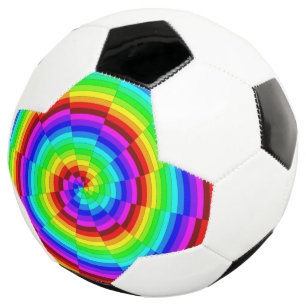 Ballon De Foot Spirale arc-en-ciel
