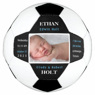 Ballon De Foot Statistiques de naissance de bébé personnalisées F