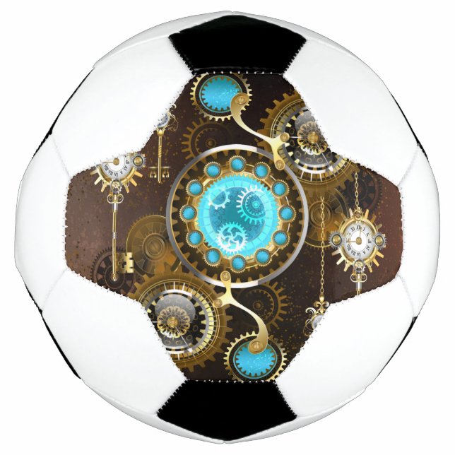 Ballon De Foot Steampunk Rusty Background (Devant)