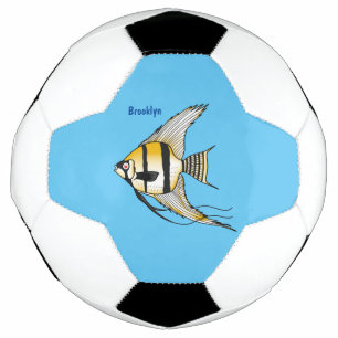 Ballon De Foot Striped angelfish cartoon