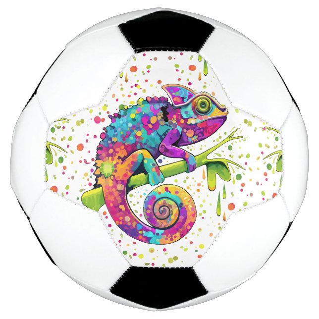 Ballon De Foot Style d'aquarelle des teintures Chameleon (Devant)