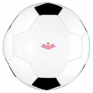 Ballon De Foot Style Décor, Rose Chaud, Laiton Antique