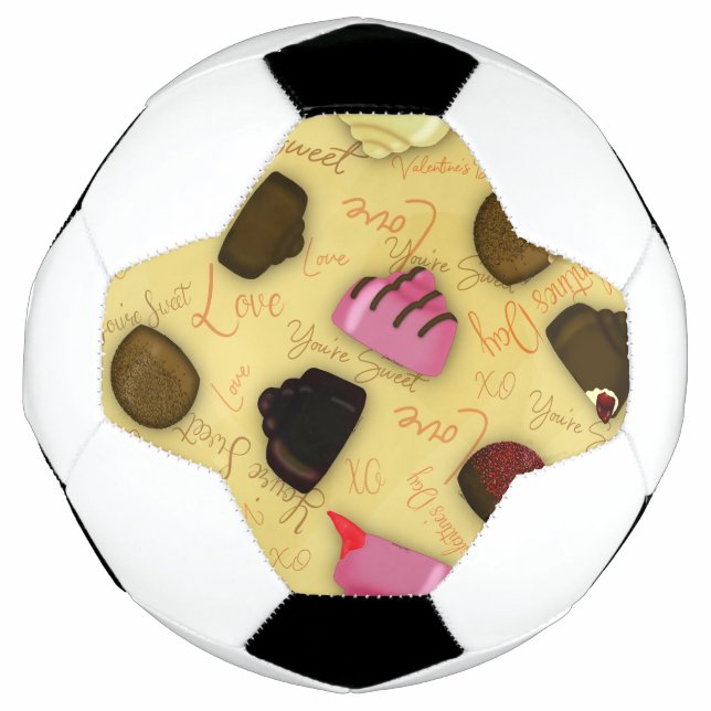 Ballon De Foot Sweet Valentine - Saint Valentin Motif de bonbons (Devant)
