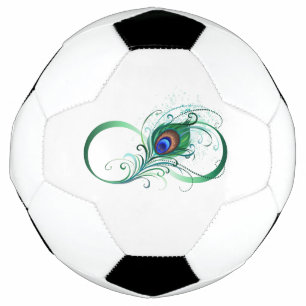 Ballon De Foot Symbole d'infini avec plume de paon