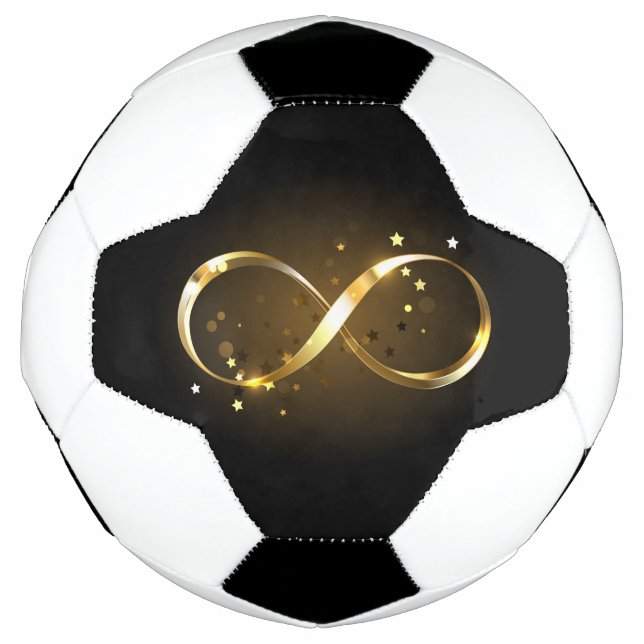 Ballon De Foot Symbole d'infini doré (Devant)