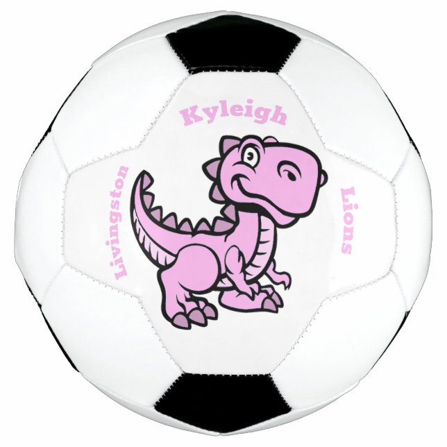 Ballon De Foot T Rex Soccer Ball - Rose (Devant)