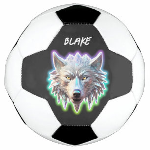 Ballon De Foot Tête de loup blanc Imaginaire
