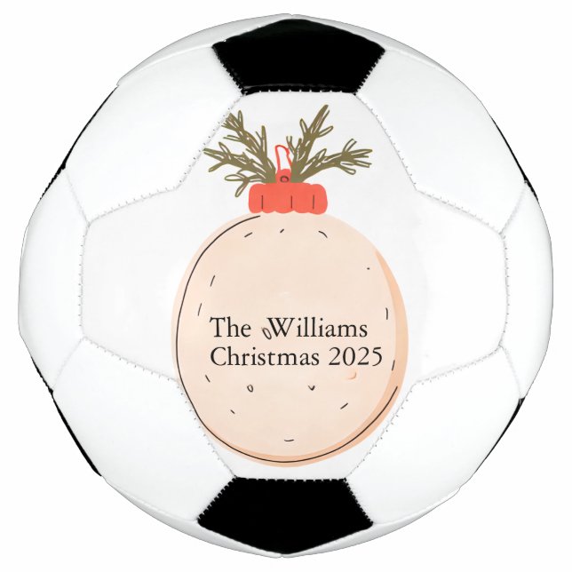 Ballon De Foot The Family Name Christmas 2025 Elegant Script  (Devant)