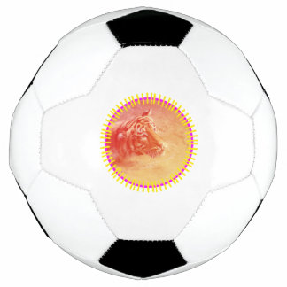 Ballon De Foot Tigre coloré