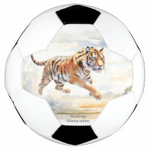 Ballon De Foot Tigre en action