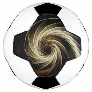 Ballon De Foot Tourbillon doré sur fond noir 