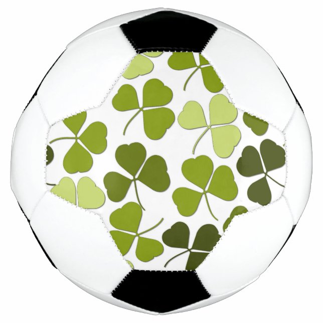 Ballon De Foot Trèfle vert dans une variété de nuances (Devant)