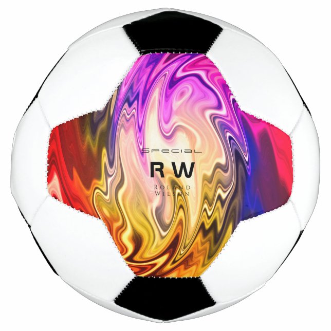 Ballon De Foot Twisting Liquid Multicolors Personnalisé (Devant)