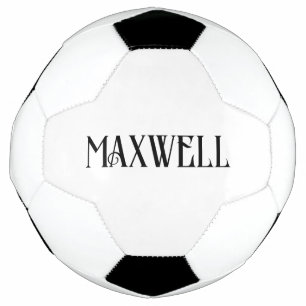 Ballon De Foot Typographie moderne Monogramme noir