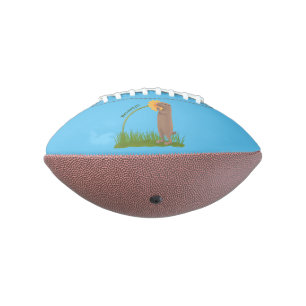 Ballon De Foot Un mignon chien de prairie reniflant la caricature