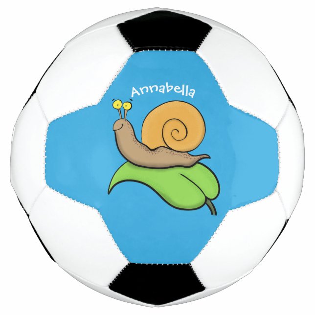 Ballon De Foot Un mignon escargot heureux sur une illustration d' (Devant)