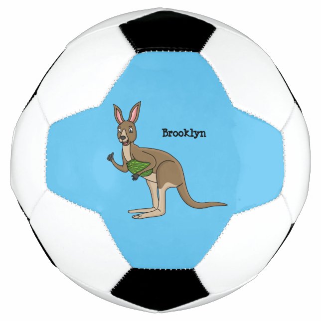 Ballon De Foot Une jolie illustration de kangourou australien (Devant)