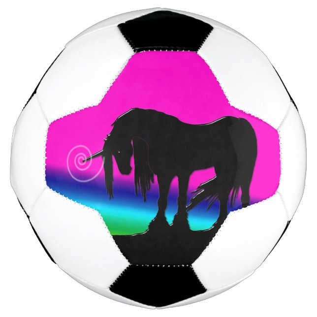 Ballon De Foot Unicorne arc-en-ciel (Devant)