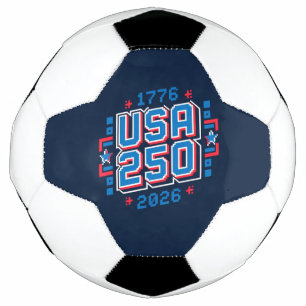 Ballon De Foot USA 250 - 1776 à 2026 Pixel Art