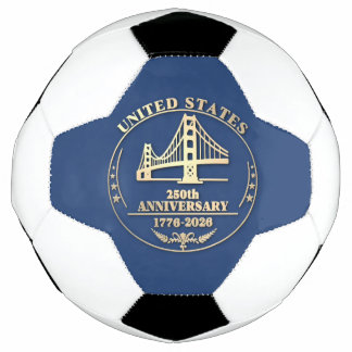 Ballon De Foot USA 250th Anniversary Golden Gate Gold design 