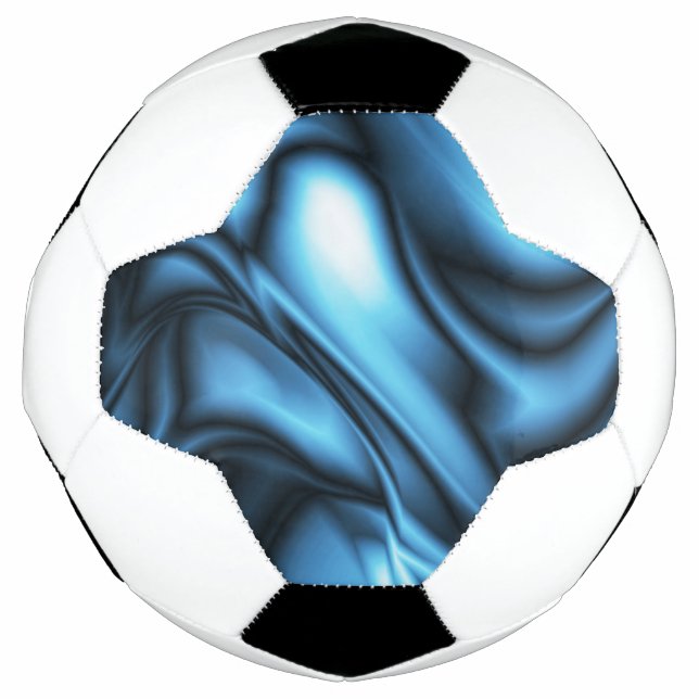 Ballon De Foot Vague de soie bleue (Devant)
