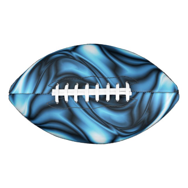 Ballon De Foot Vague de soie bleue (Devant)