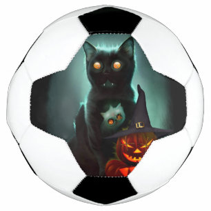 Ballon De Foot Vampire Chat et Assistant Citrouille Halloween Sur