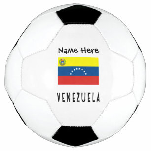 Ballon De Foot Venezuela et drapeau vénézuélien avec votre nom So