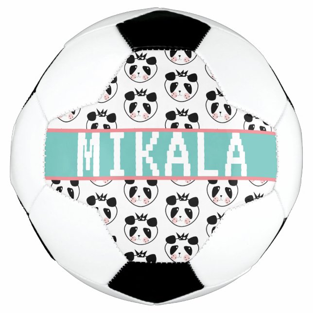Ballon De Foot Ventilateur De Football Panda Cute Nom Personnalis (Devant)