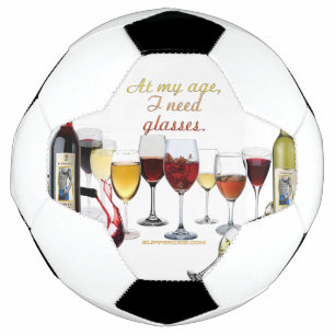 Ballon De Foot Verres à vin SlipperyJoe's jeu de mots coquin roug