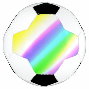 Ballon De Foot Vert bleu arc-en-ciel texture abstraite motif art