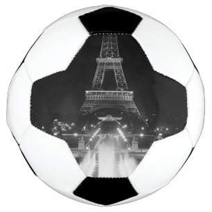 Ballon De Foot Vintage Paris Fontains Tour Eiffel nuit Dart Boa