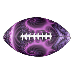 Ballon De Foot Vivid Cool Abstrait rose violet Fractal Art Spiral