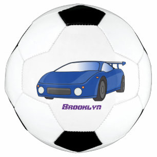 Ballon De Foot Voiture de sport bleue avec illustration airfos