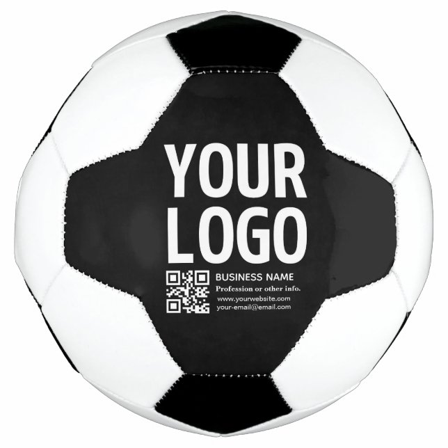 Ballon De Foot Votre logo avec code QR et texte modifiables  (Devant)