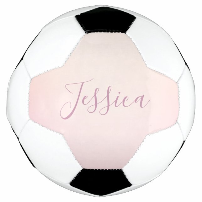 Ballon De Foot Votre nom | Elegant Script Soft Ombre (Devant)