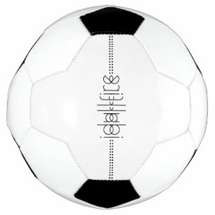 Ballon De Foot Votre nom en tant que glyphes Aliens Unique Blanc