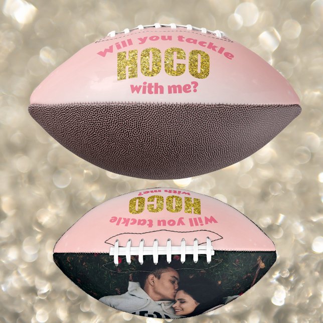 Ballon De Foot Voulez-vous relever HOCO avec moi? (Make a unforgettable invite to your Homecoming with this personalized football. )