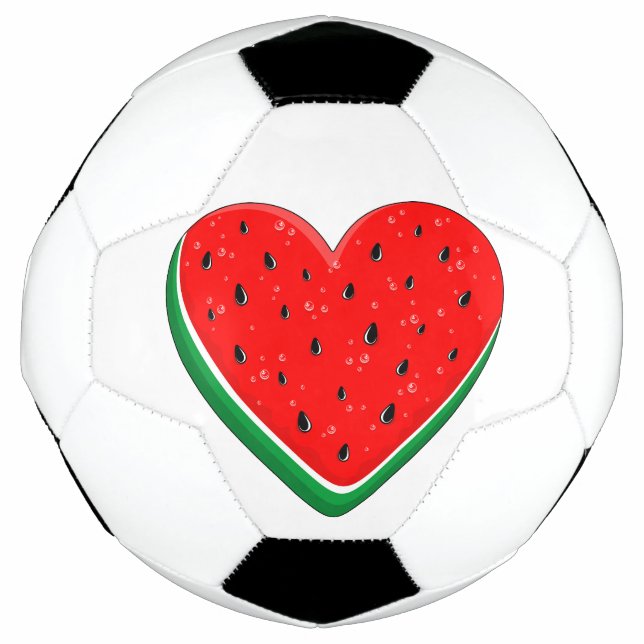 Ballon De Foot Watermelon Heart Valentine's Day Free Palestine (Devant)