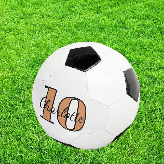 Ballon De Foot White black gold monogram (Créateur téléchargé)