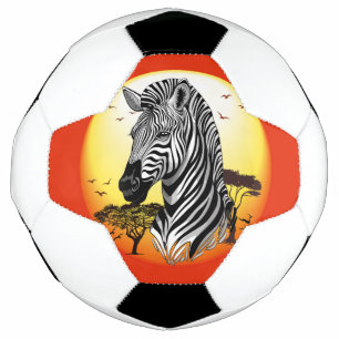 Ballon De Foot Zebra African Savanna Wild Animal