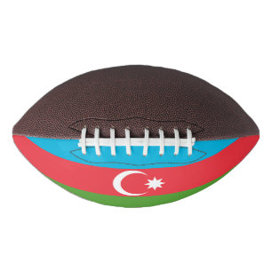 Ballon de football américain avec drapeau d'Azerba