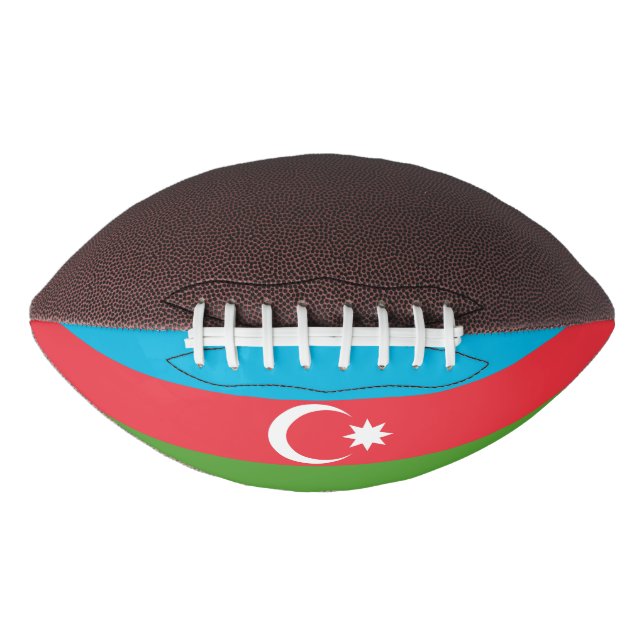 Ballon de football américain avec drapeau d'Azerba (Devant)