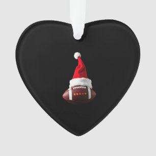 Ballon de football américain de Noël avec chapeau