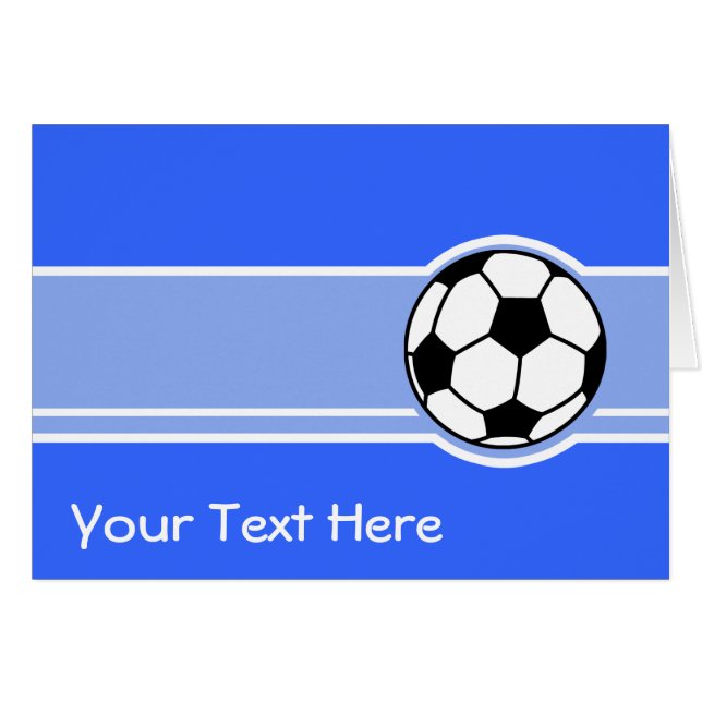 Ballon de football ; Bleu (Devant horizontal)